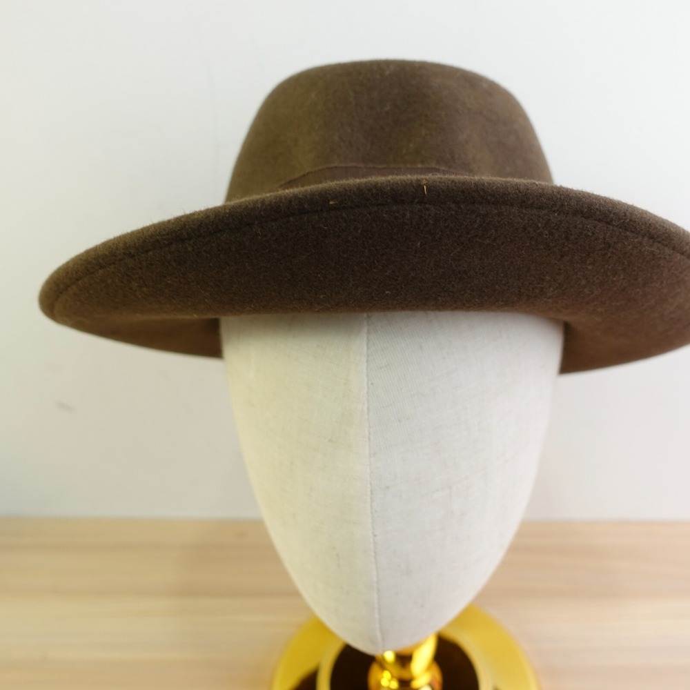 Vintage Brown Parisian Fedora Hat Mens Wool Felt Classic E WERLE Chapelier PARIS